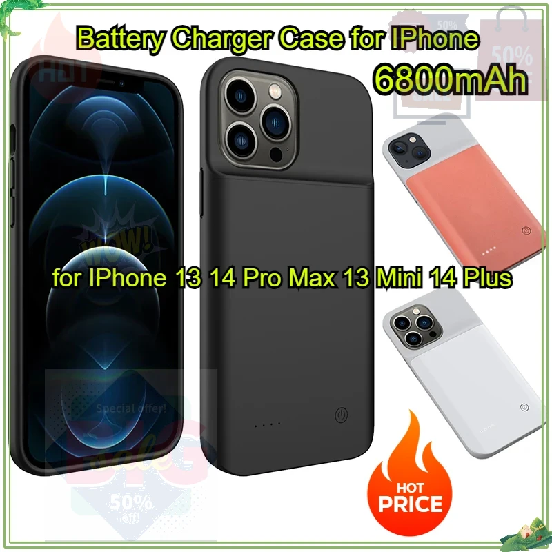 Power Bank Slim - Batterij-opladerhoesje voor iPhone 13 14 Pro