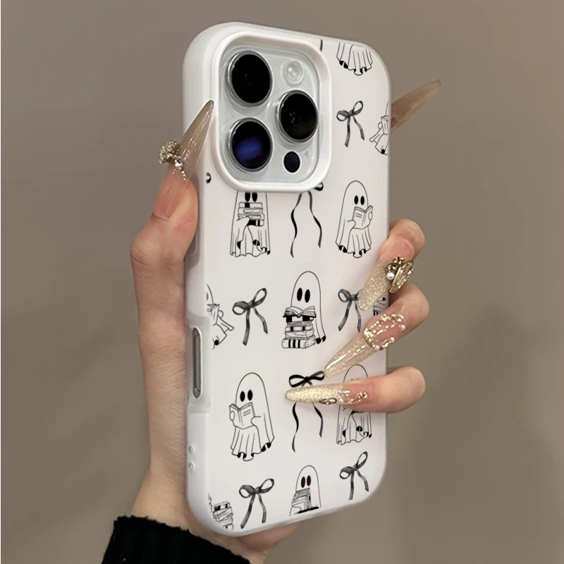 Phone Accessories List - Schattig Halloween Boek Spook Strik Telefoonhoesje