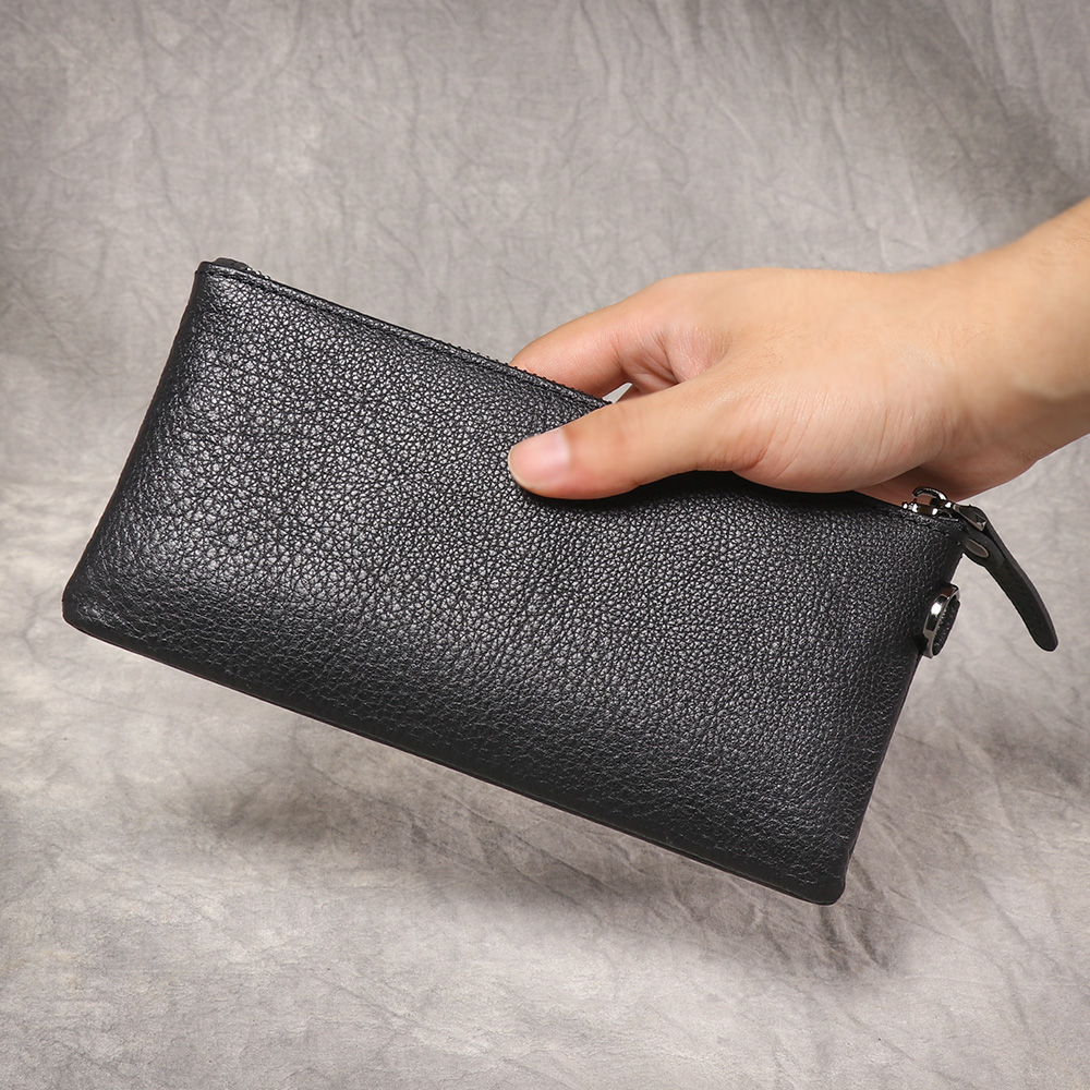 Phone Accessories Wholesale In China - Fabrieksgroothandel Nieuwe Echte Lederen Heren Clutch