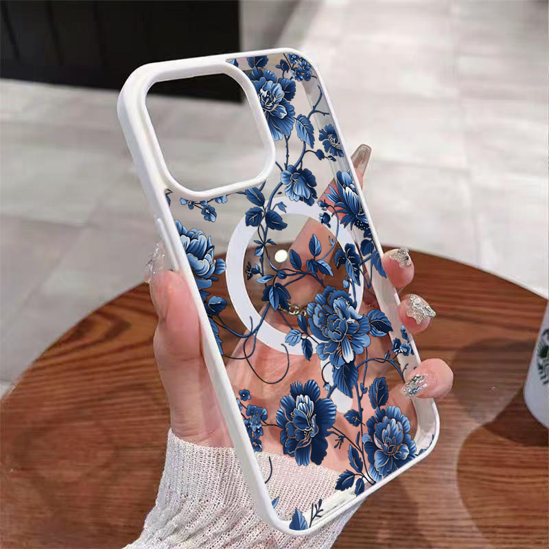 Luxe vintage blauwe bloemen ma - Phone Accessories Iphone recensie en prijs