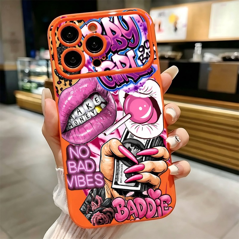 Hiphop roze lippen baby meisje - Phone Accessories Iphone recensie en prijs