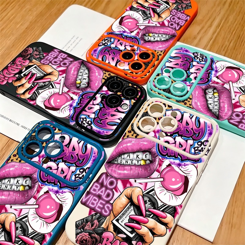Hiphop roze lippen baby meisje - Phone Accessories Iphone recensie en prijs