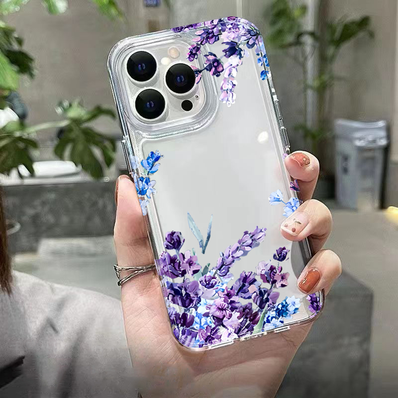 Paarse Bloem Zachte TPU Telefo - Phone Accessories Iphone recensie en prijs